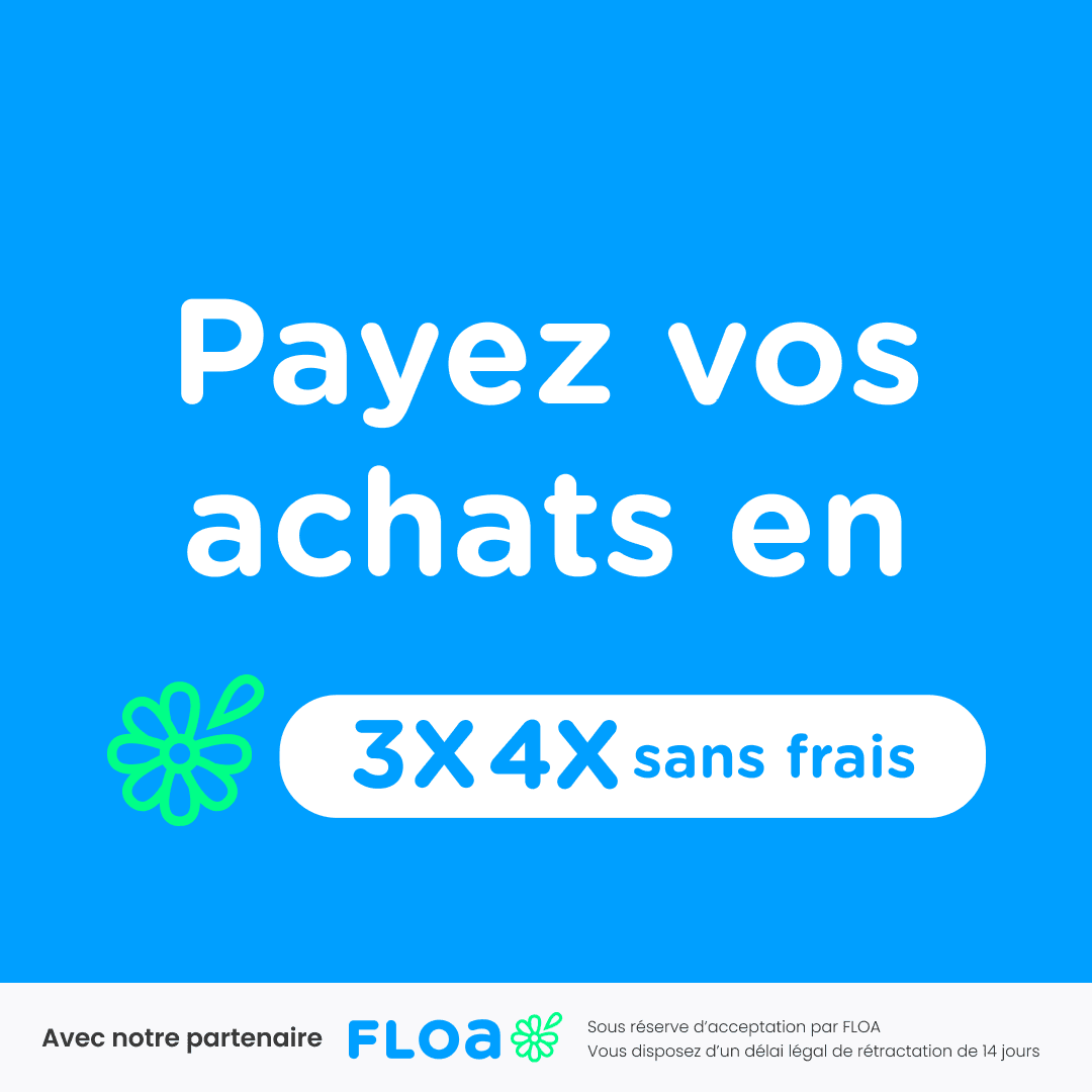 Payez en 3x ou 4x sans frais avec Floa Bank notre partenaires pour le paiement en plusieurs fois sans frais