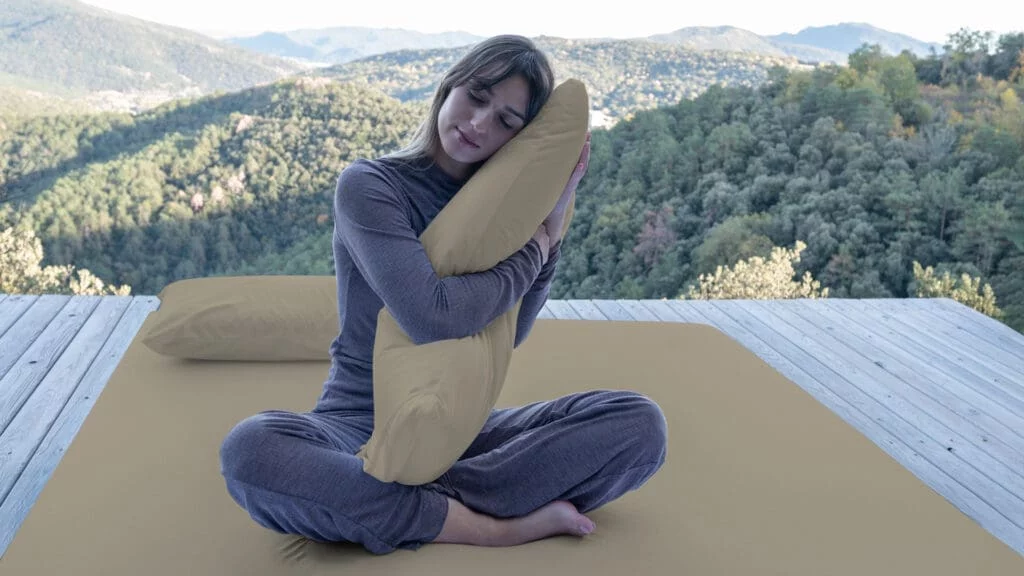 Parure literie haut de gamme protectrice et confortable Bsensible 2en1 - Fibre naturelle et anti acarien TAUPE