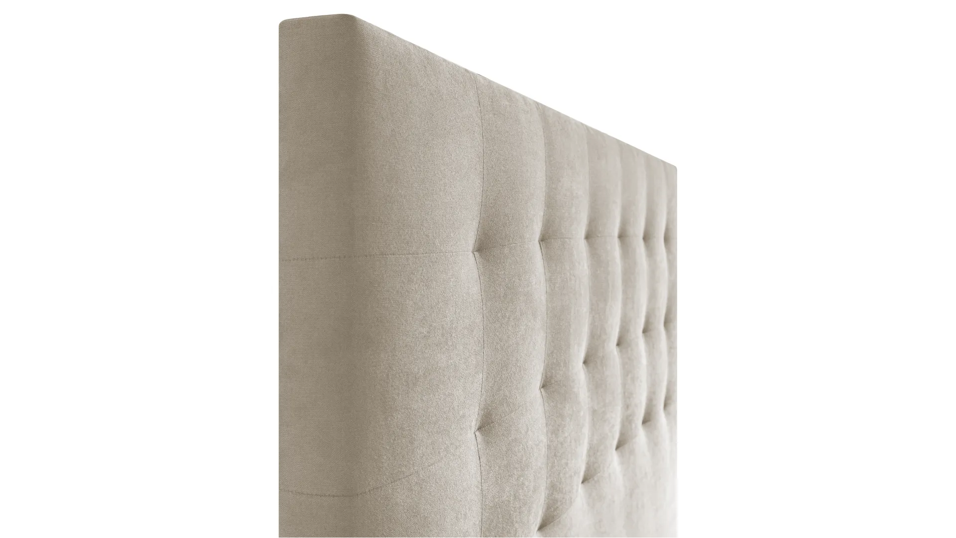 Détails de Tete de lit design en tissu lavable crême