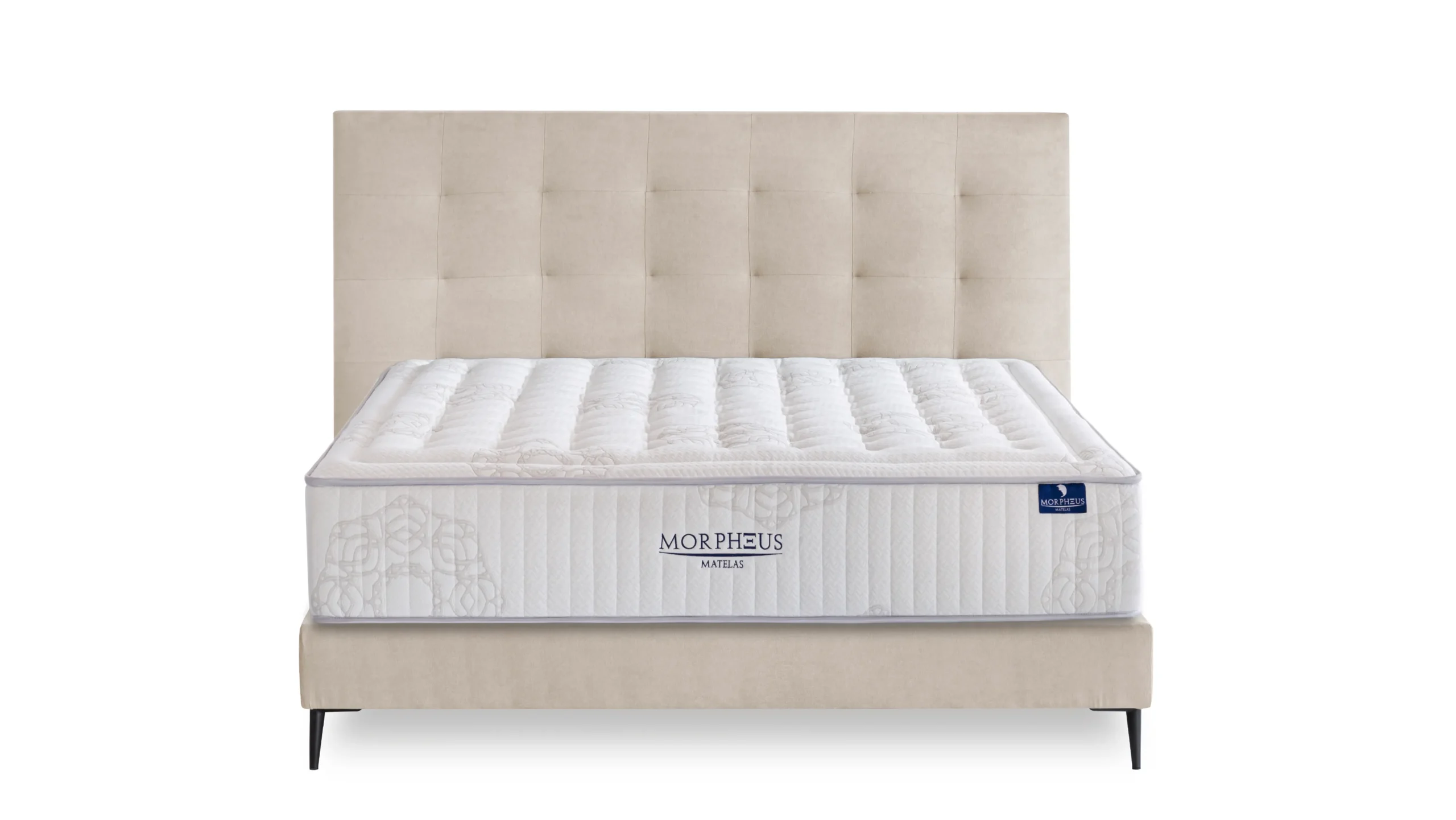 Chambre complete avec matelas prenium 160x200 en tissu beige