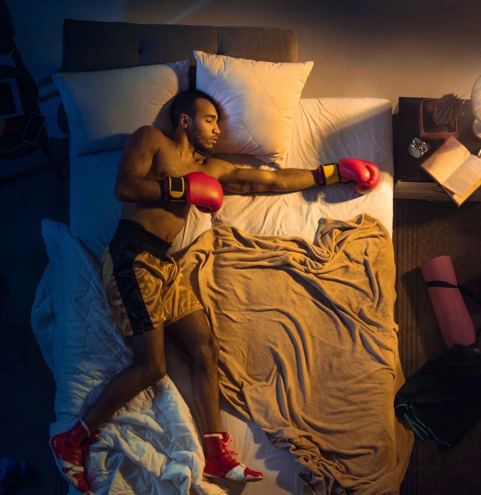 Sportif qui se repose
