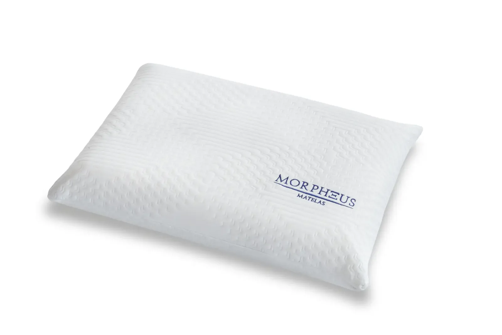 Oreiller à mémoire de forme Morpheus seul, avec logo brodé et housse en tencel respirante