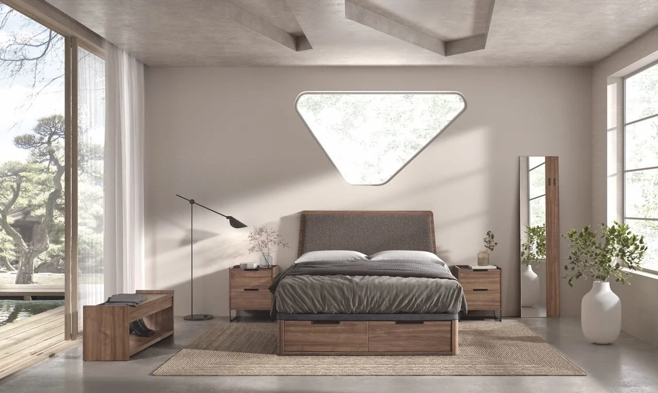 Chambre complète de KOALA BEDS en bois noyer