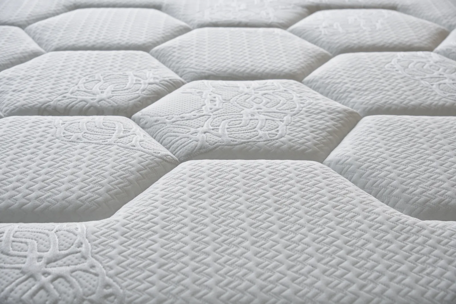 Détail du plateau matelassé du matelas Artemis