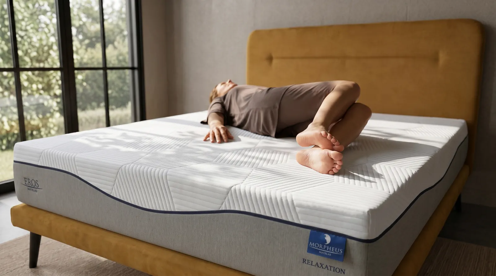 Femme allongée sur le matelas Eros